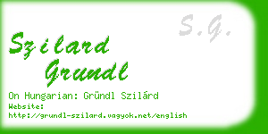 szilard grundl business card